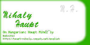 mihaly haupt business card